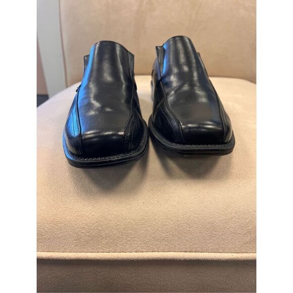 Bruno Marc Black Leather State Slip On Dress Loafers sz 7.5 main image 6